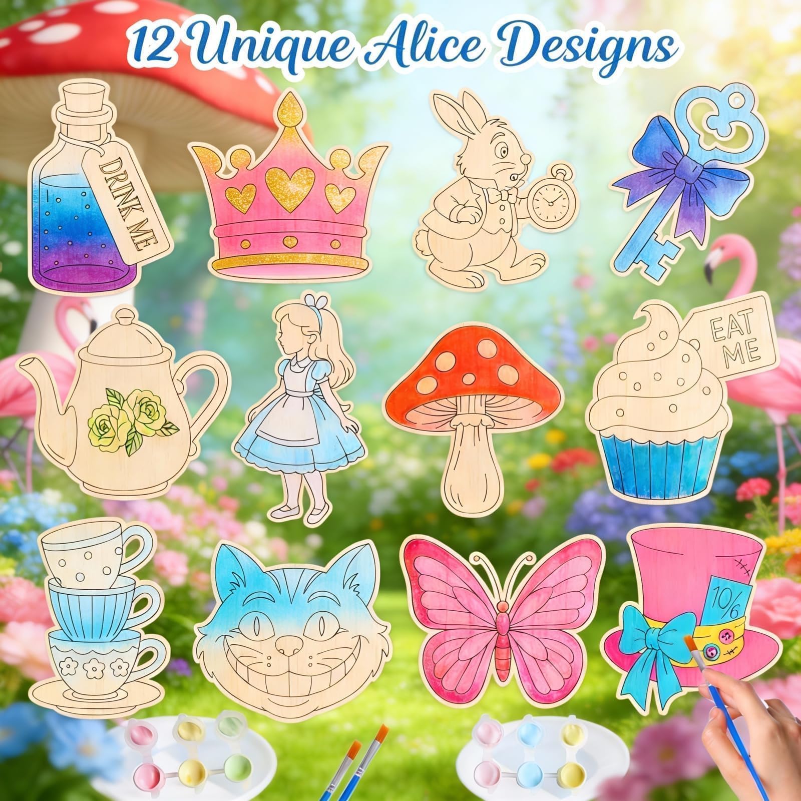 Alice Party Favors for Kids - Paint Your Own Magnet Kits -3