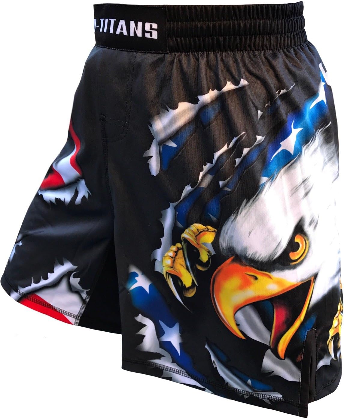 USA Ultimate Eagle Fight Shorts Youths & Mens- Black
