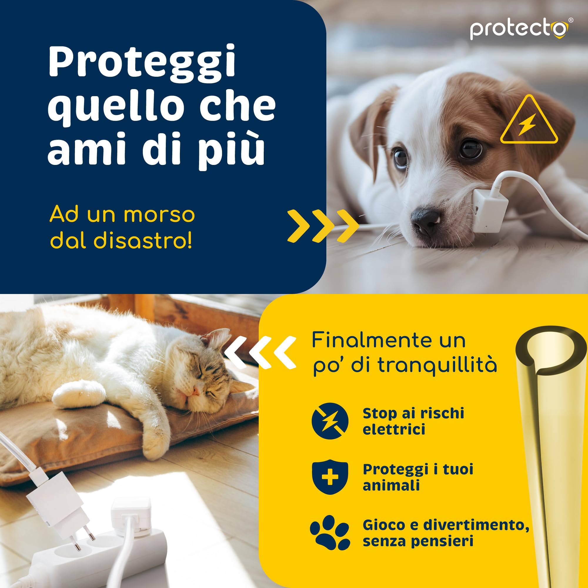 PROTECTO Guaine per Cavi per Animali Domestici – 3 m/Ø 9 mm – Trasparente, Ultra Resistente, Flessibile, Inodore, Anti-Morso – Per Cavi Elettrici, USB, RCA, HDMI – Protezione Universale