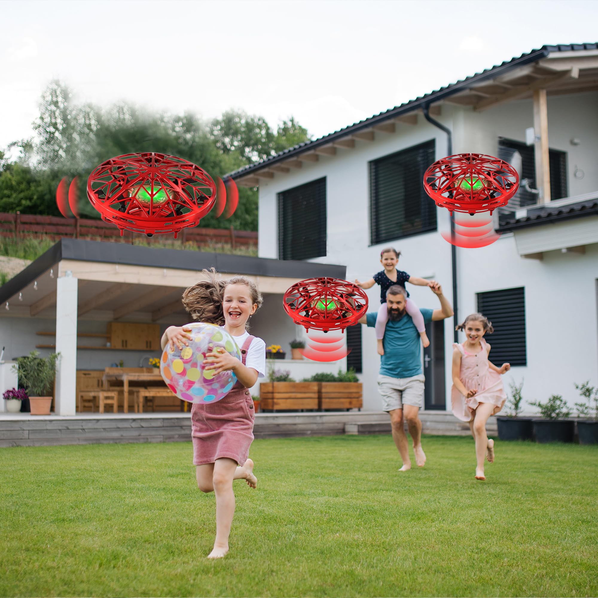 Balle Volante En Rotation Mini Drone Hélicoptère RC Mini XUBX - Vol Infrarouge Main/Télécommande - Jouet Volant Lumineux - Enfant 7-14 Ans Boule Helicoptere Volante