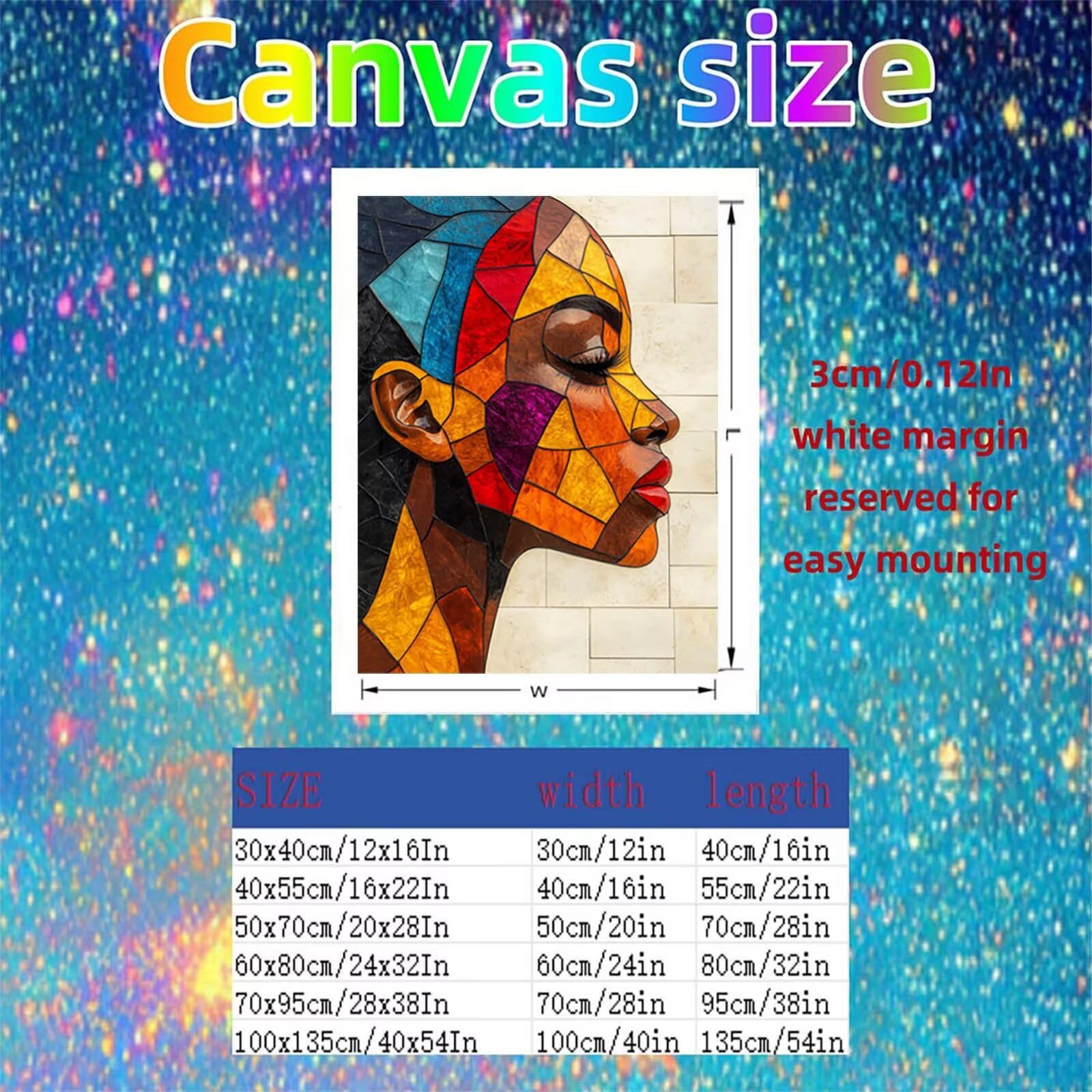 Malowanie według numerów dla dorosłych Abstrakcja Farba według numerów 100 x 135 cm zestaw do malowania farbami akrylowymi płótno do malowania według numerów twarzy pędzel do malowania, duży rozmiar