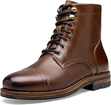 Jousen Mens Dress Boots For Men Leather Casual Goodyear-Welted Boot Formal Fashion Botas