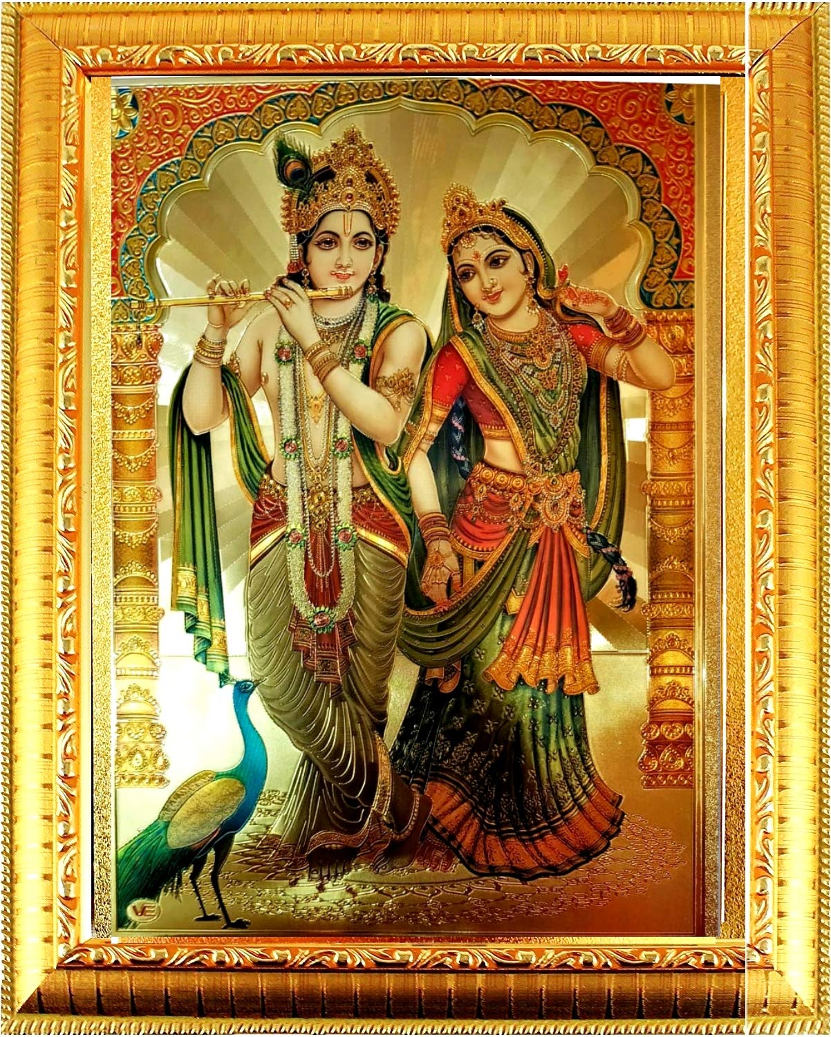 Laxmi Ganesh Saraswati Frame - Hindu God Decor -22 Laxmi Ganesh Saraswati Frame - Hindu God Decor -22