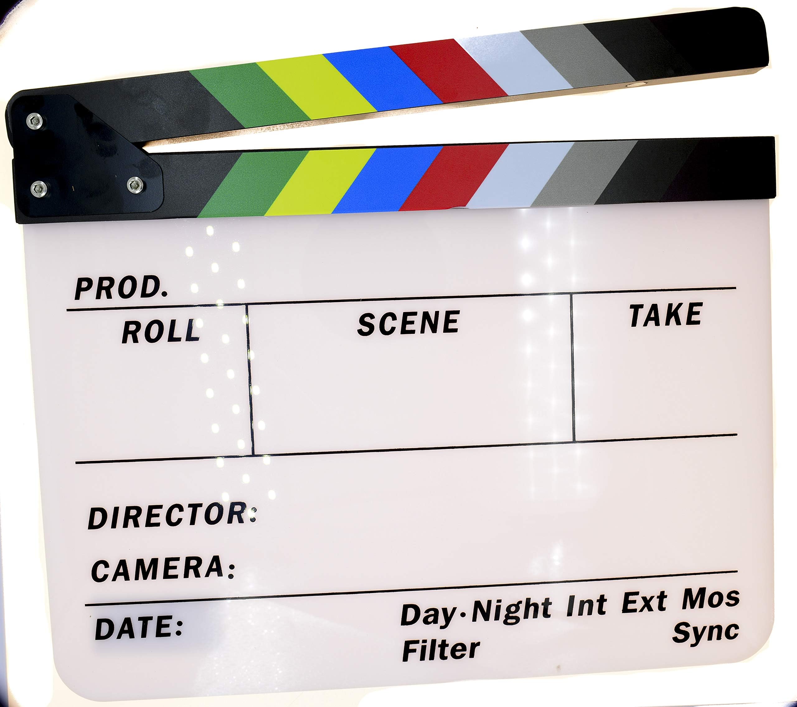 PROtastic® Clapper Board Perspex Dry Wipe For Professional Filming To Sync Film & Sound