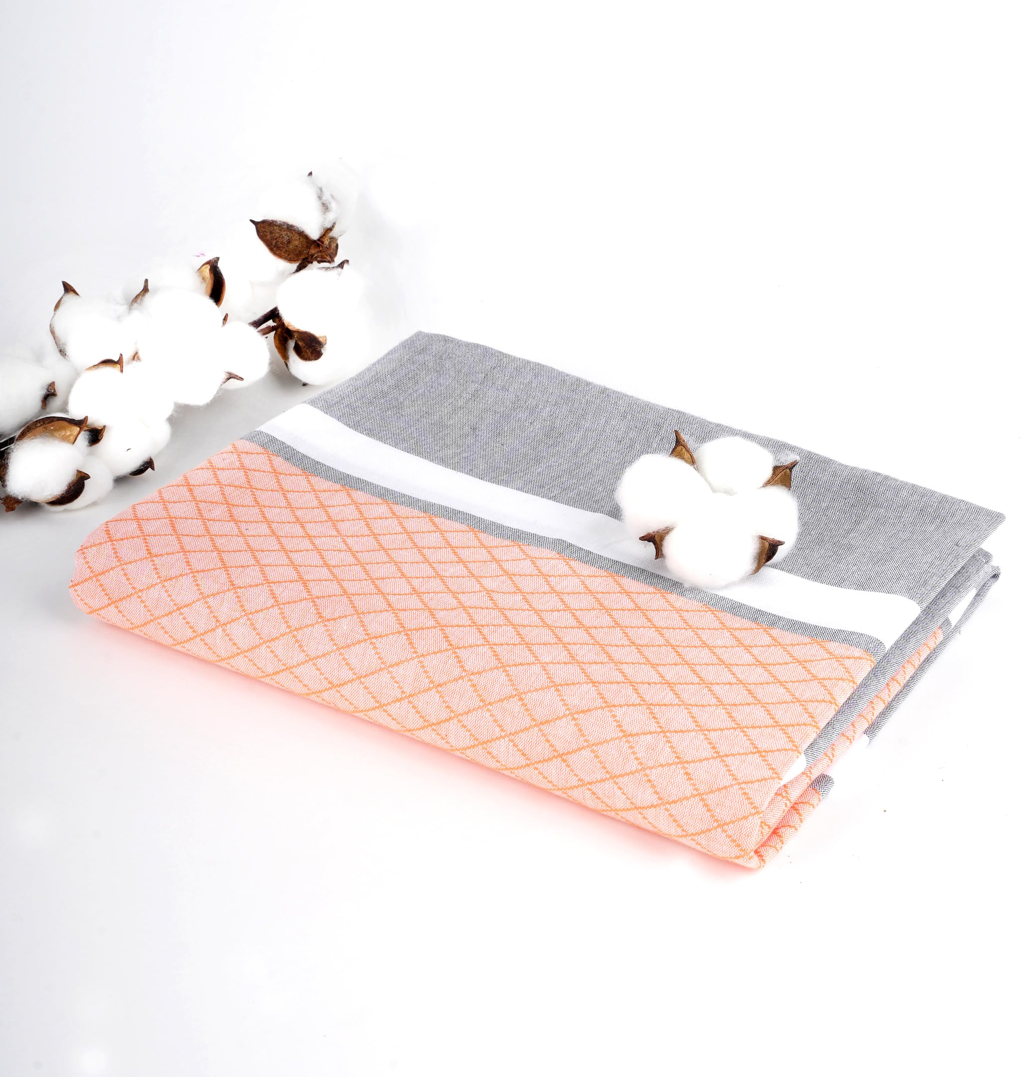 Sponsored Ad - Thirsty Towel Cotton Brocade Bath Towel| Unisex| Quick Dry| Lightweight| High Absorbent| Compact|75 x 150 cm| Pack of 1- Orange Peel