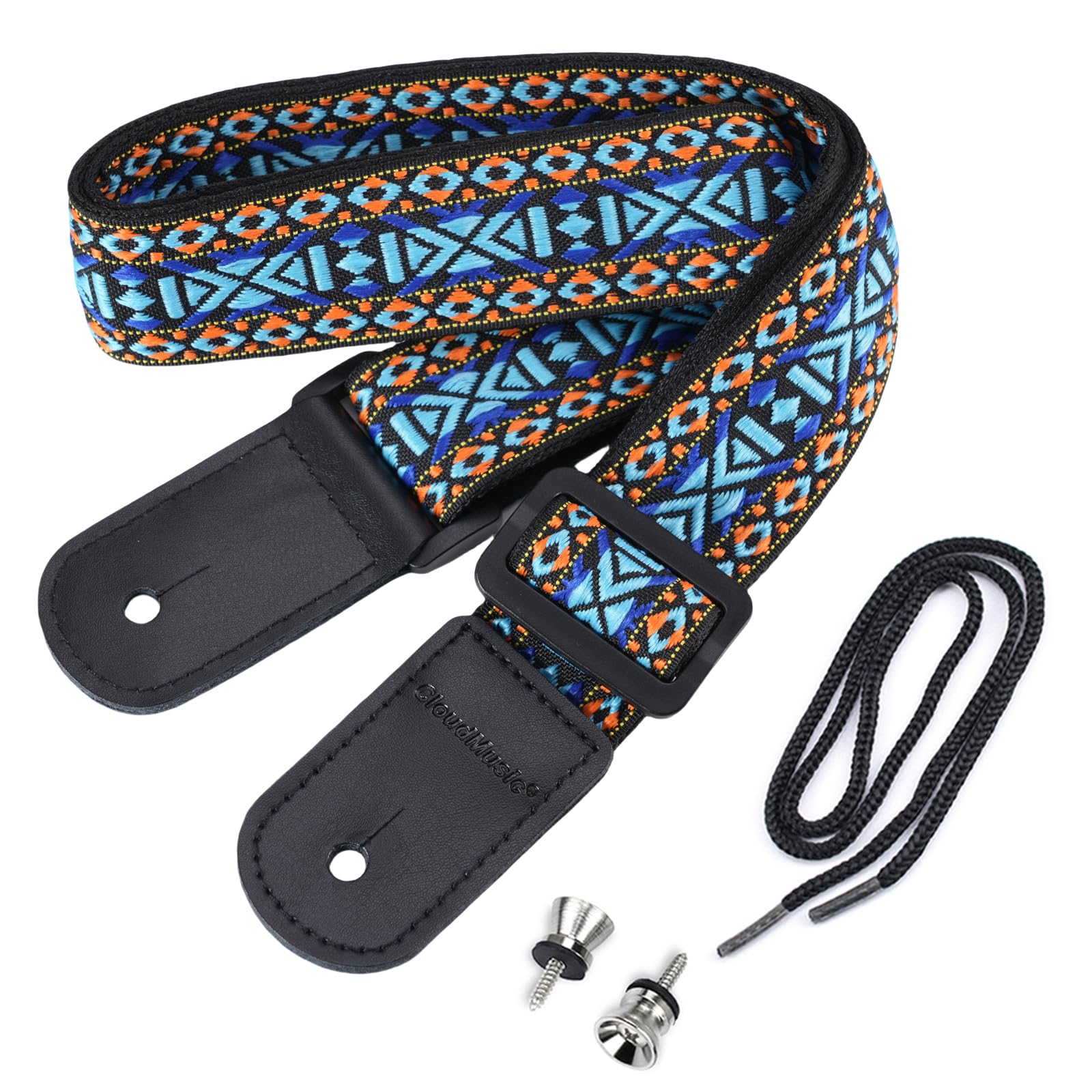 CLOUDMUSIC Ukulele Strap Tribal Blue