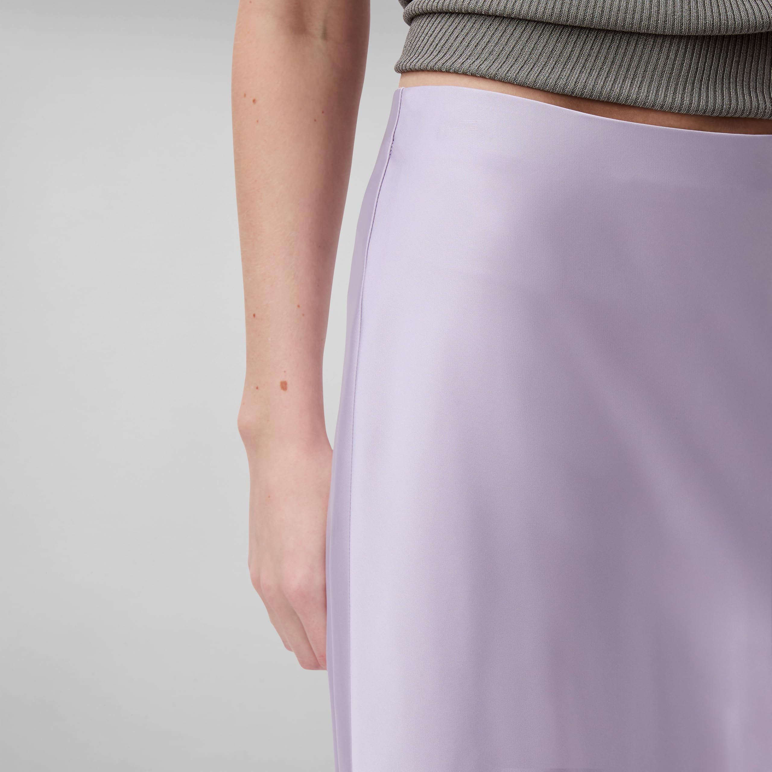 Calvin Klein Matte Satin Midi Skirt Falda Mujer (Pack de 1)
