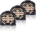 Spec Ops Tools 25-Foot Tape Measure, 1" Double-Sided Blade, Military-Grade Composite Case, 3% Donated to Veterans,