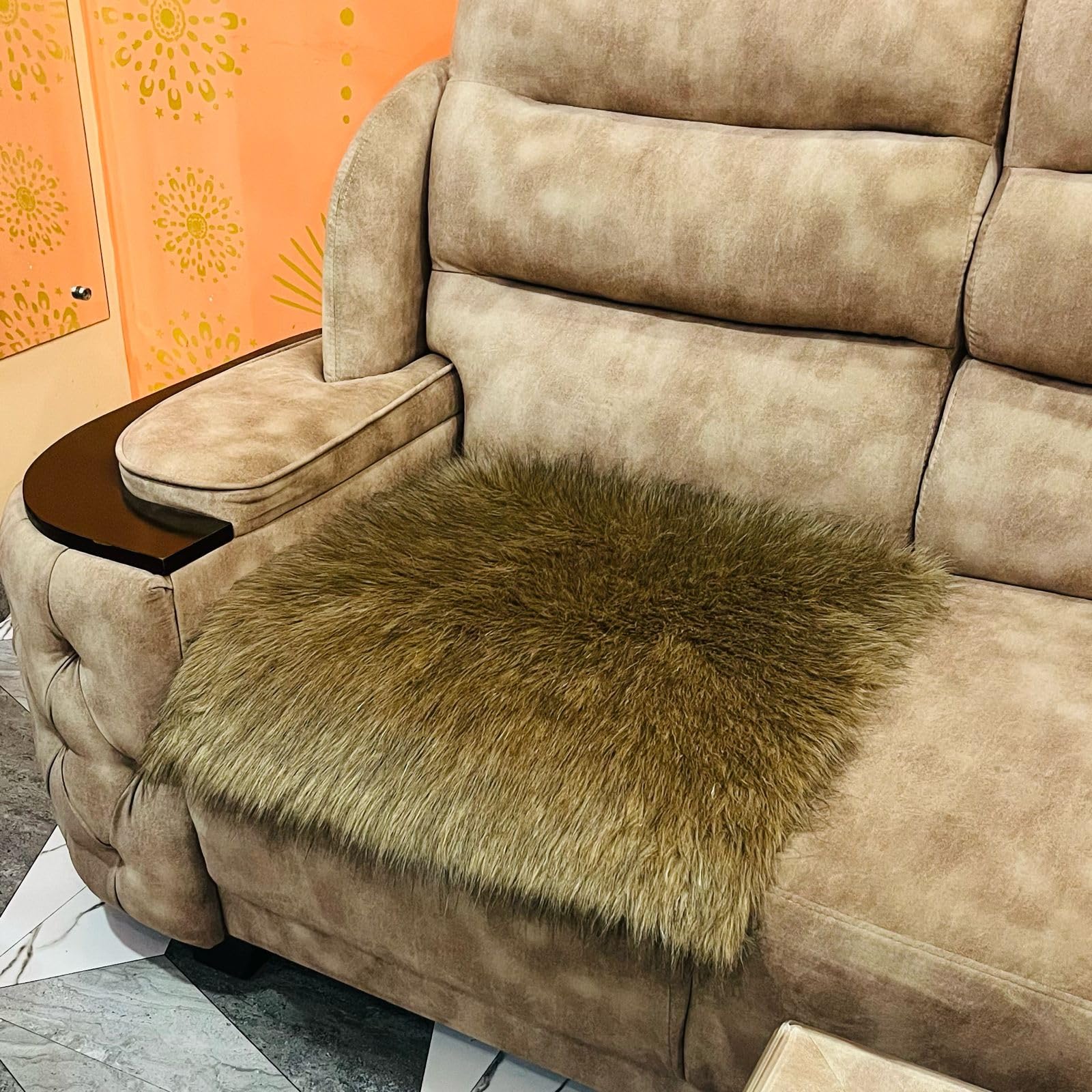 Housine® Ultra Soft Faux Sheepskin Fur Rug White Fluffy Area Rugs Chair Couch Cover Fuzzy Rug for Bedroom Bedside Floor Sofa Living Room (60x60 cm - 2x2 Feet - Mat, Animal) (B0CZN9PFR4) Amazon Price History, Amazon Price Tracker