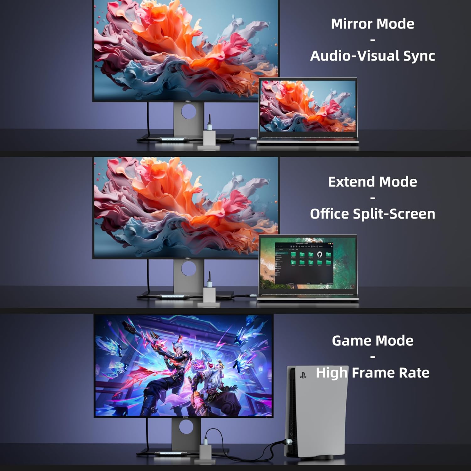 8K@60Hz HDMI to Displayport Cable,4k@120Hz Unidirectional HDMI 2.1 to DP 1.4 Adapter 6FT,Male to Male Converter with USB Powered for Computer/PC/Monitor/PS5/PS4 Xbox,Support HDR,Dolby,HDCP2.3
