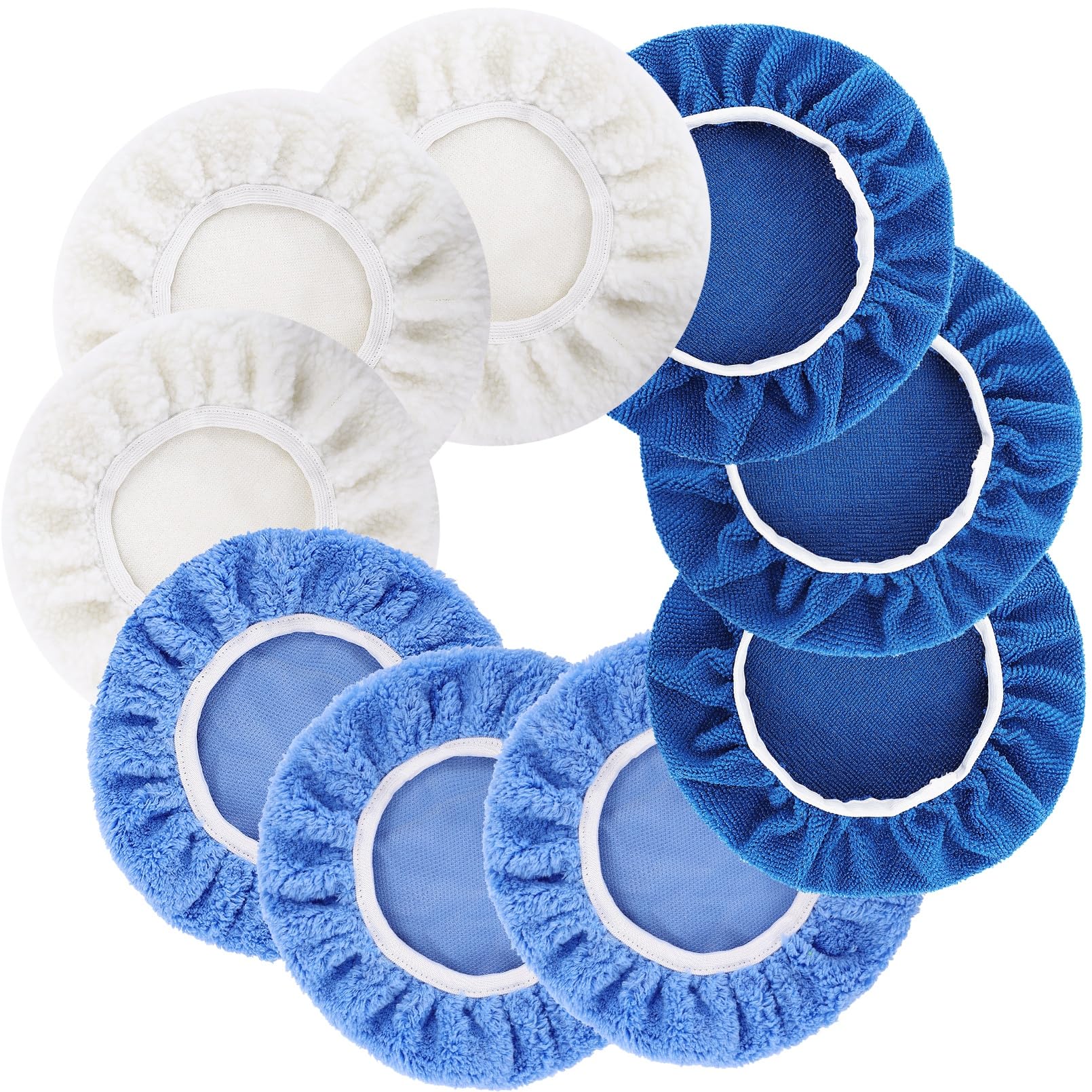 CLRBEATTY 9PCS Polishing Bonnet Pads