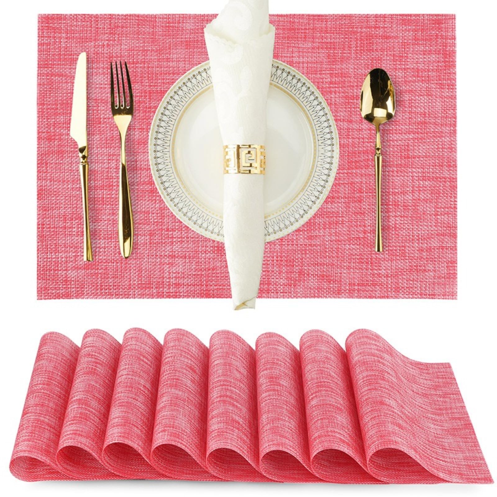 8 PVC placemats, adding a warm and ceremonial touch to family meals