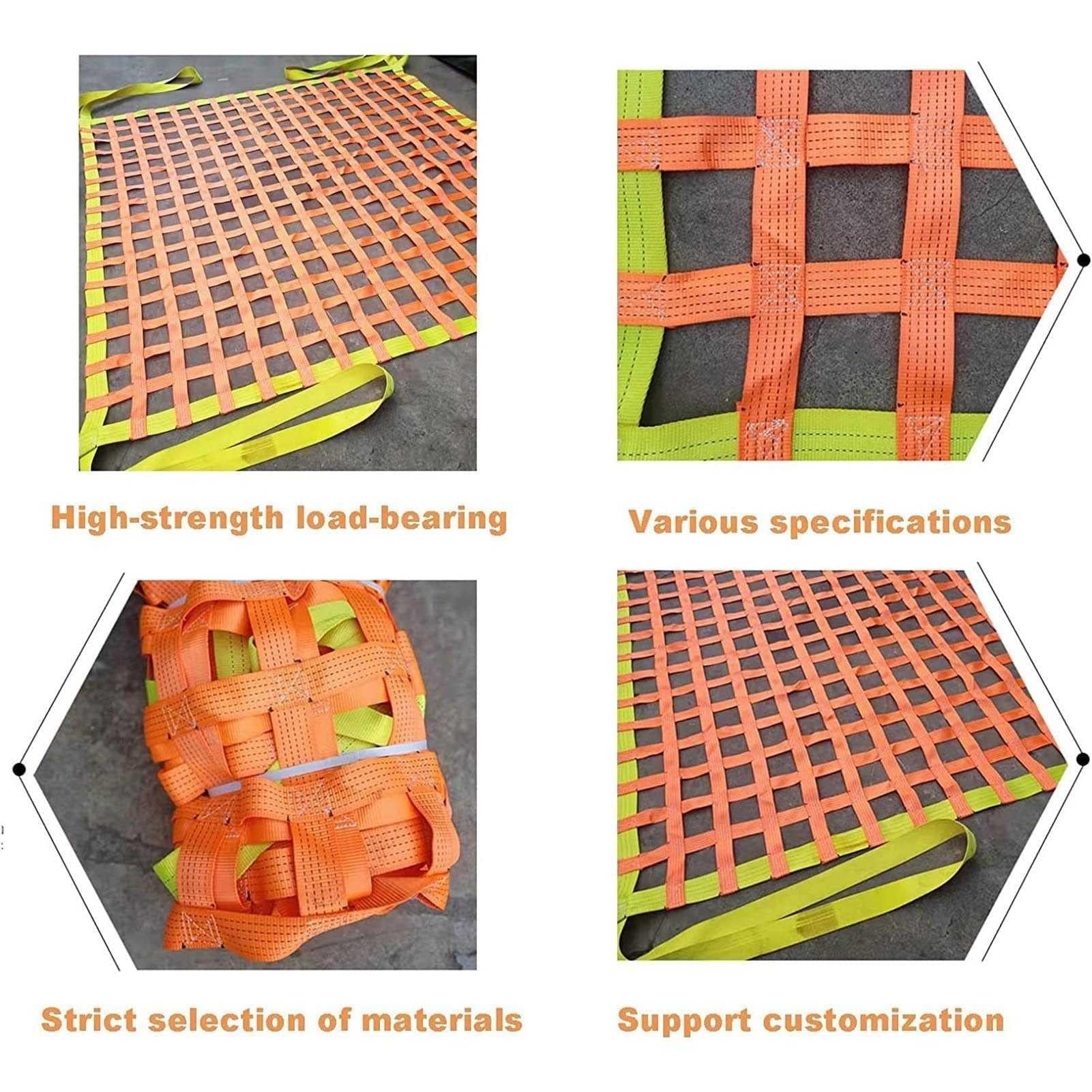 Reti di Sollevamento del Carico in Poliestere, Rete di Carico Elastica per Pianale di Camion, Rete di Carico per Camion, Carico 0,33,5 T(1.5 X 1.5m/Mesh 10cm/Load 300kg)