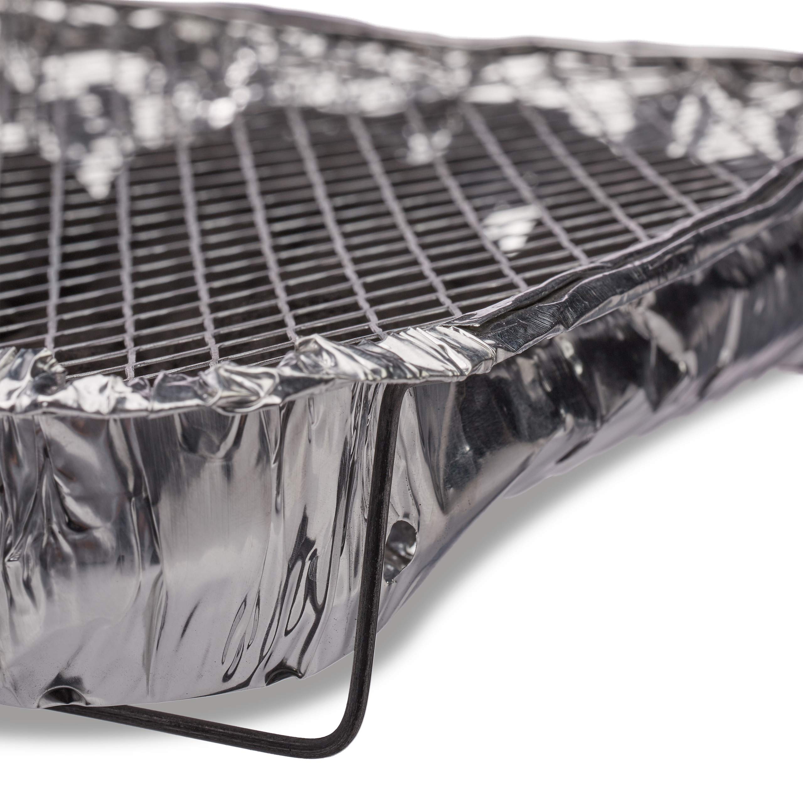 Relaxdays Griglia Monouso, Instant Barbecue, 2 Piedini, 500 g di Carbonella Inclusi, BBQ con Accensione Duratura,Argento
