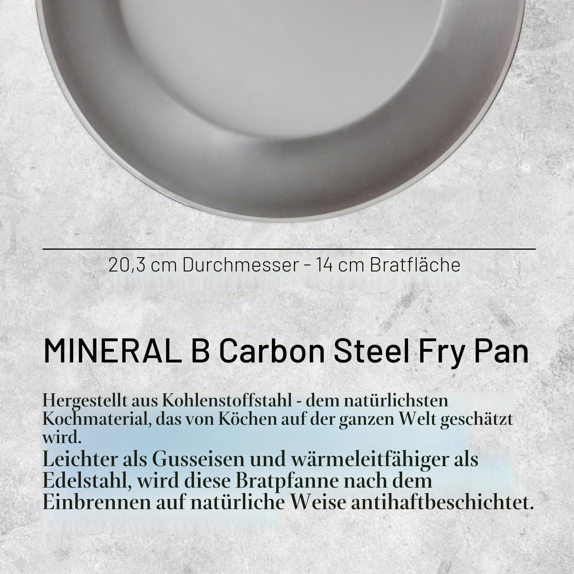 De Buyer Mineral B Black Iron Induktionsbratpfanne 20 cm – Bild 2