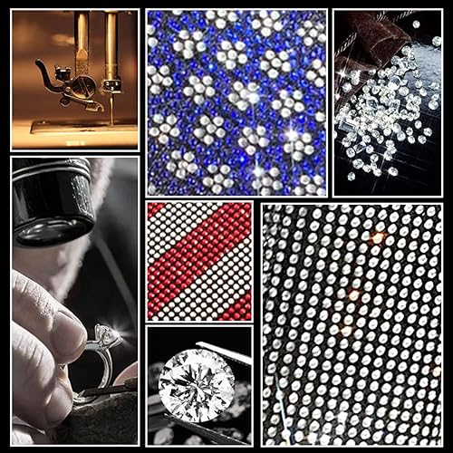 Miniatura 3 de MLOVESIE Cubierta de felpa para palanca de cambios con diamantes de imitación brillantes de cristal para niñas, ajuste universal para mujer (bandera