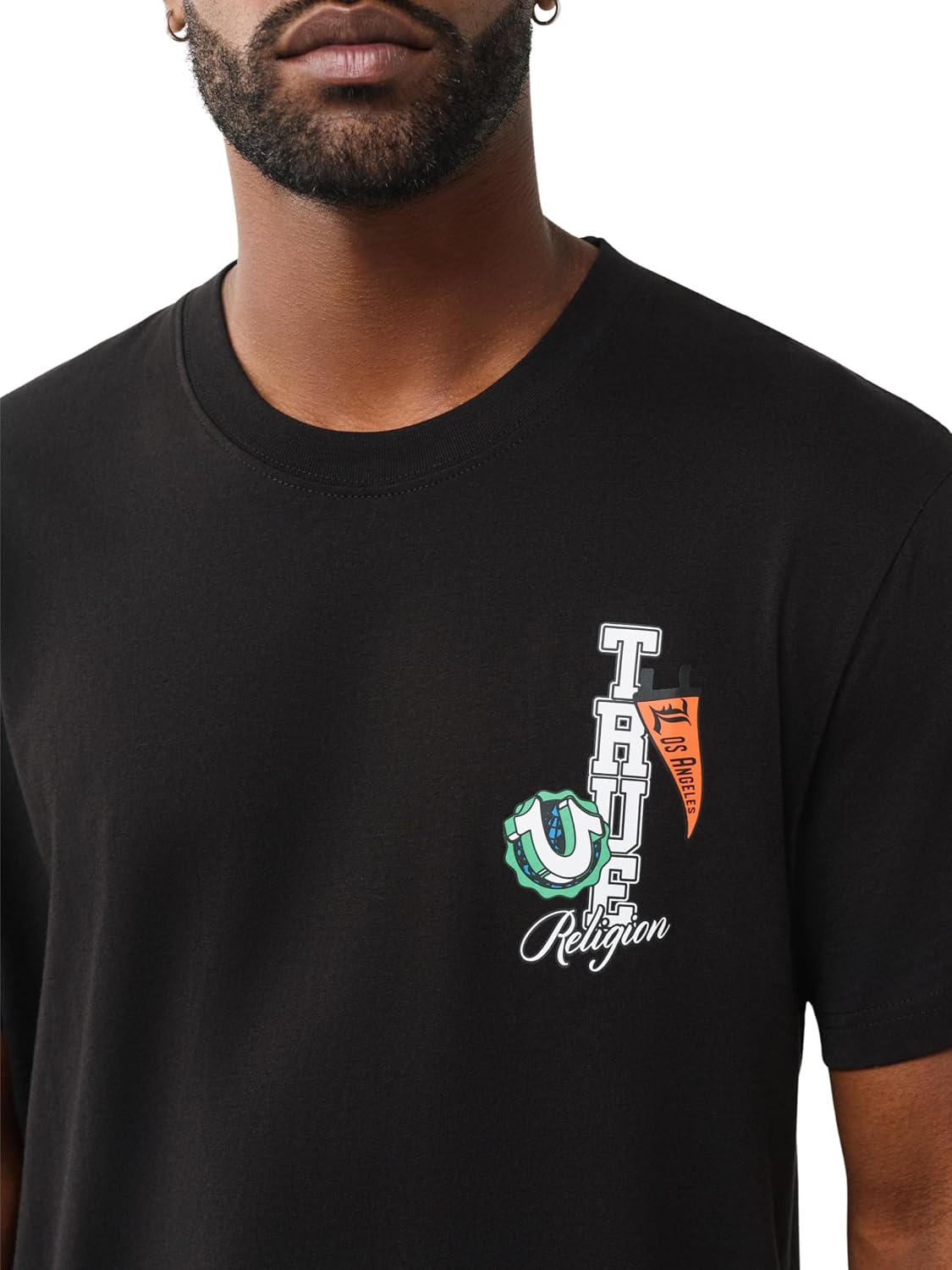 True Religion Men's Ss Hs Pennants Tee
