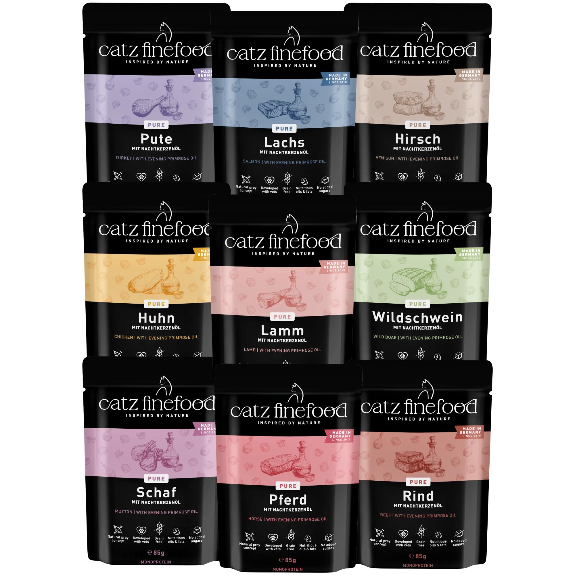 catz finefood Pure Collection Mix Katzenfutter nass, 24 x 85g Pouch