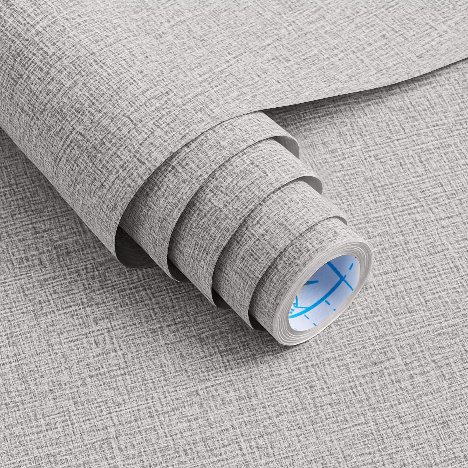 Papier contact amovible effet toile de gazon beige pour meubles et murs 40x500 cm