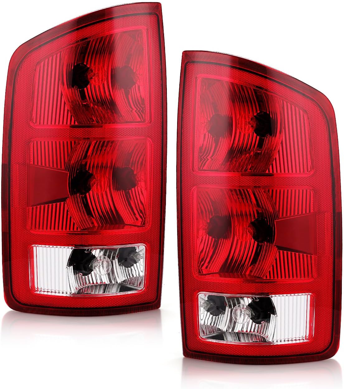 OKLPF Rear Brake Tail Light Compatible With 2009-2018 Dodge Ram 1500 2500 3500 Replace CH2818124 CH2819124,Replace Red Taillight Assembly,Included Bulbs and Harness,Driver and Passenger Side