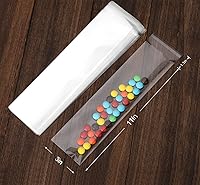 Vista 3 de 100 piezas de bolsas de celofán transparentes de 3" x 11" de largo con autosellado, bolsas de polietileno resellables de 2.8 mils para panadería