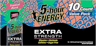 5-hour Energy, Shot Extra Strength, Tropical Burst, 1.93 Fl Oz, 10 Count