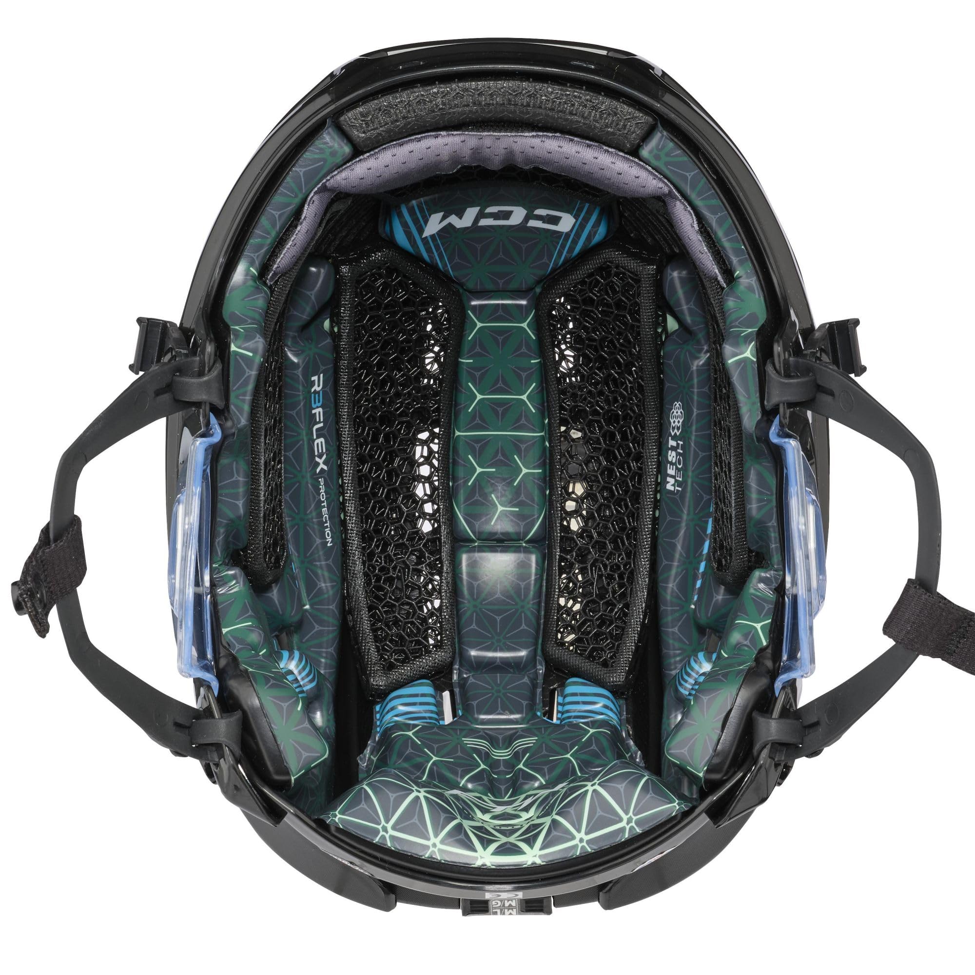 CCM Jetspeed FTW Senior damski kask hokejowy na lodzie z kratką (czarny, M/L)