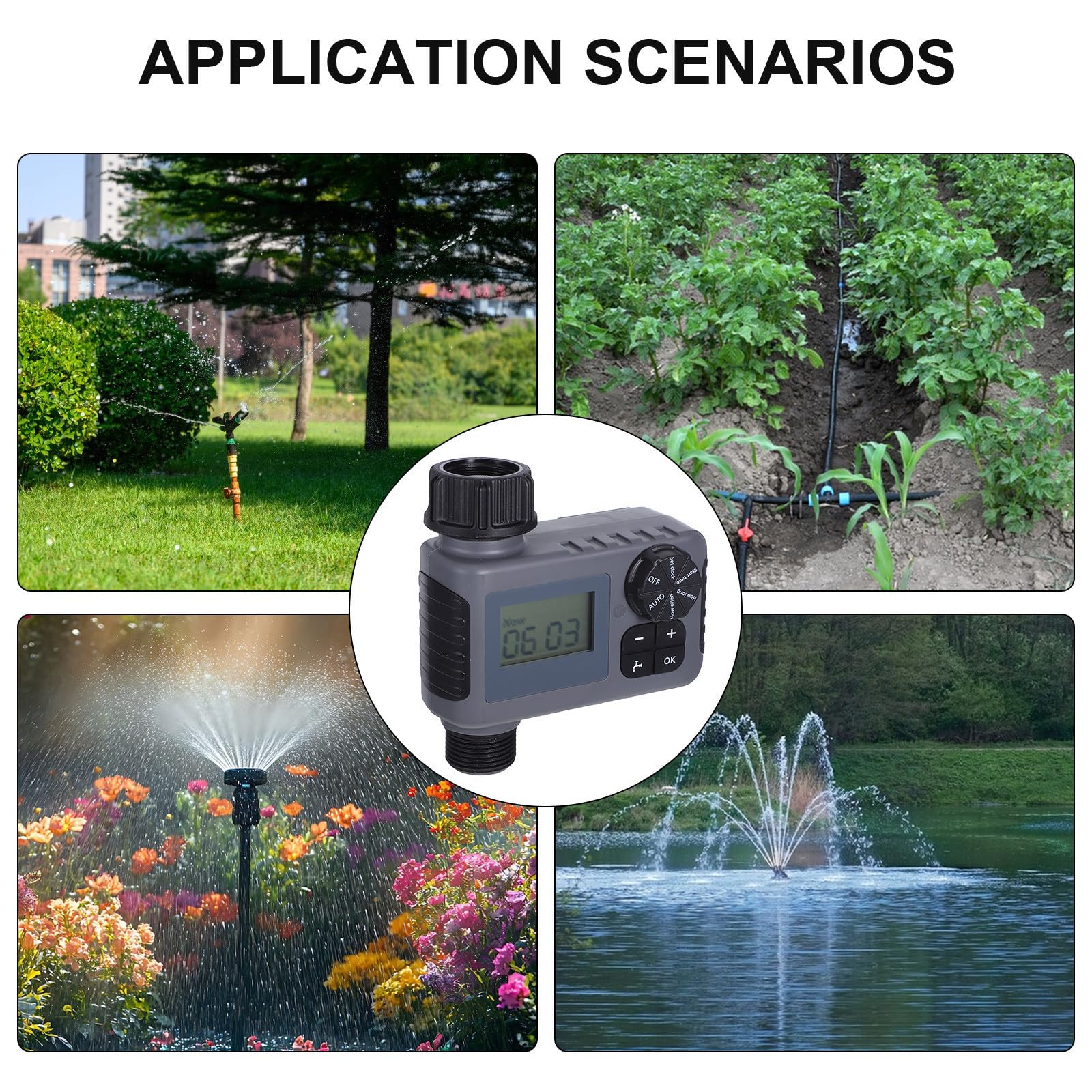 Temporizador Digital Programable para Manguera de Jardín, Riego