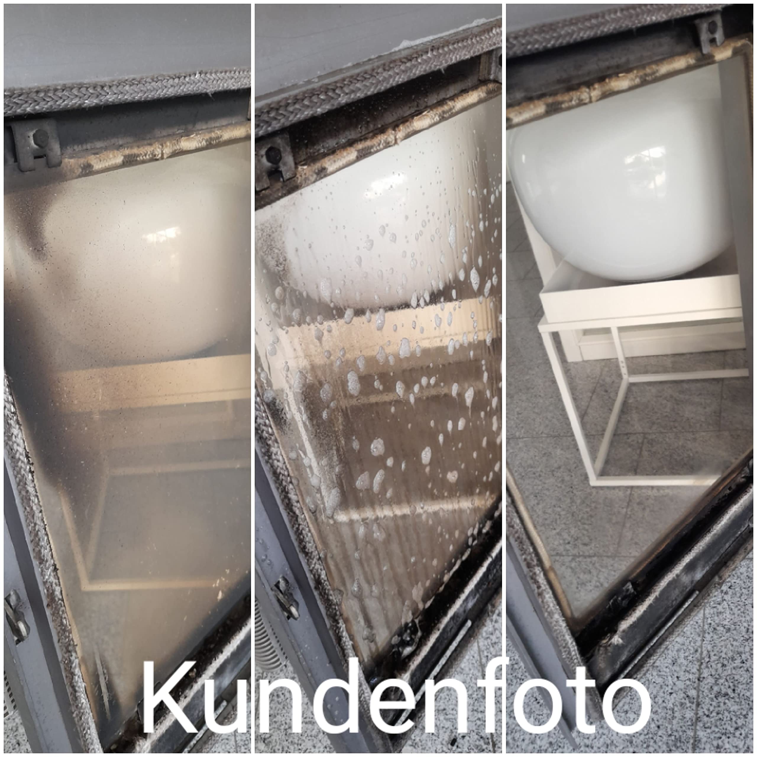 Kaminscheibenreiniger 5,5 Liter | Kaminscheiben-Reiniger Spray blau Kamin- und Ofenglas | 0,5 L Sprayflasche mit 5 L Nachfüllkanister
