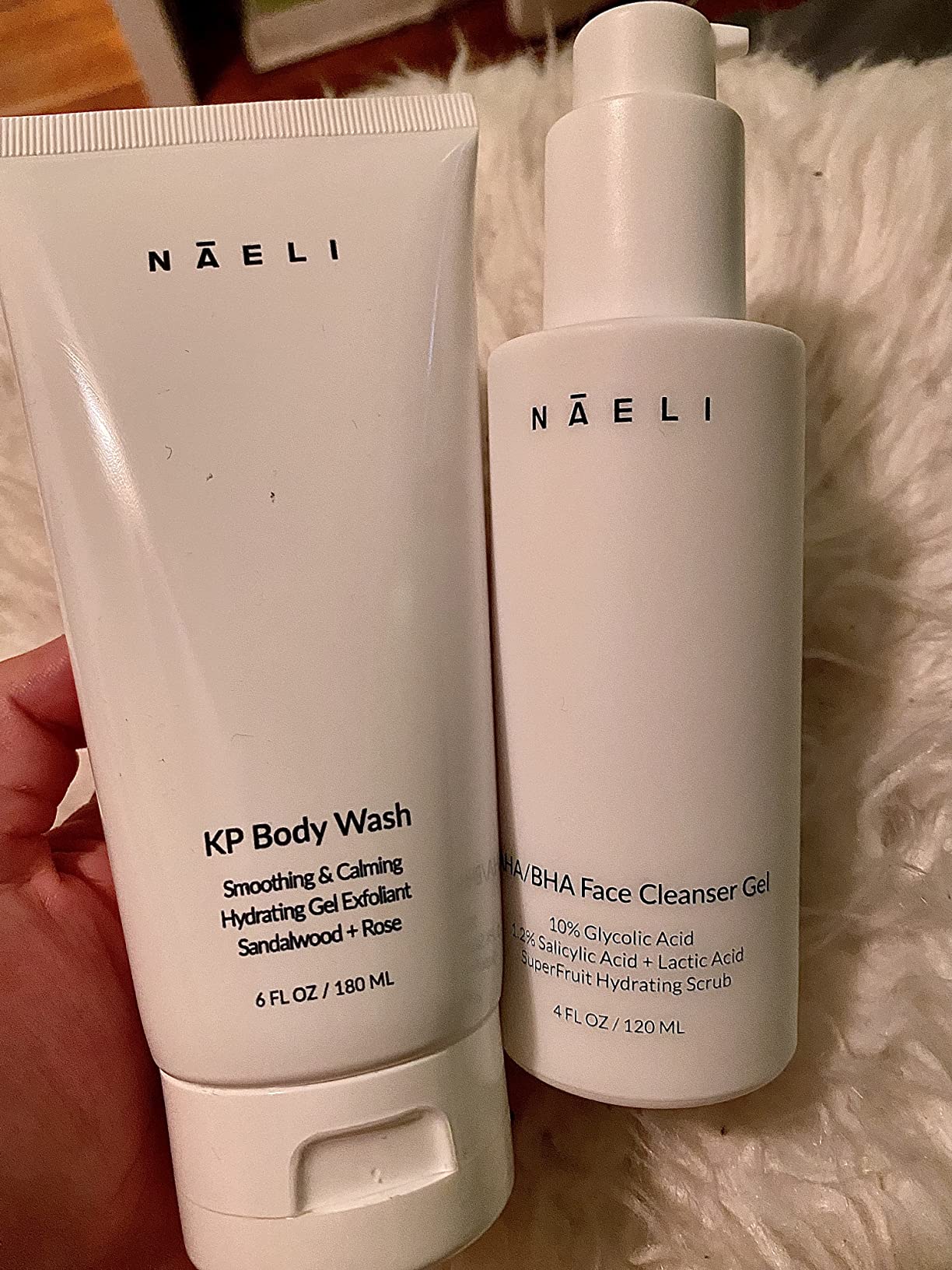 NAELI Exfoliating Body Wash with Salicylic & Glycolic Acid - Natural Keratosis Pilaris Treatment, KP Bump Eraser, Back & Butt Acne Gel - Smooths & Hydrates, 6 oz
