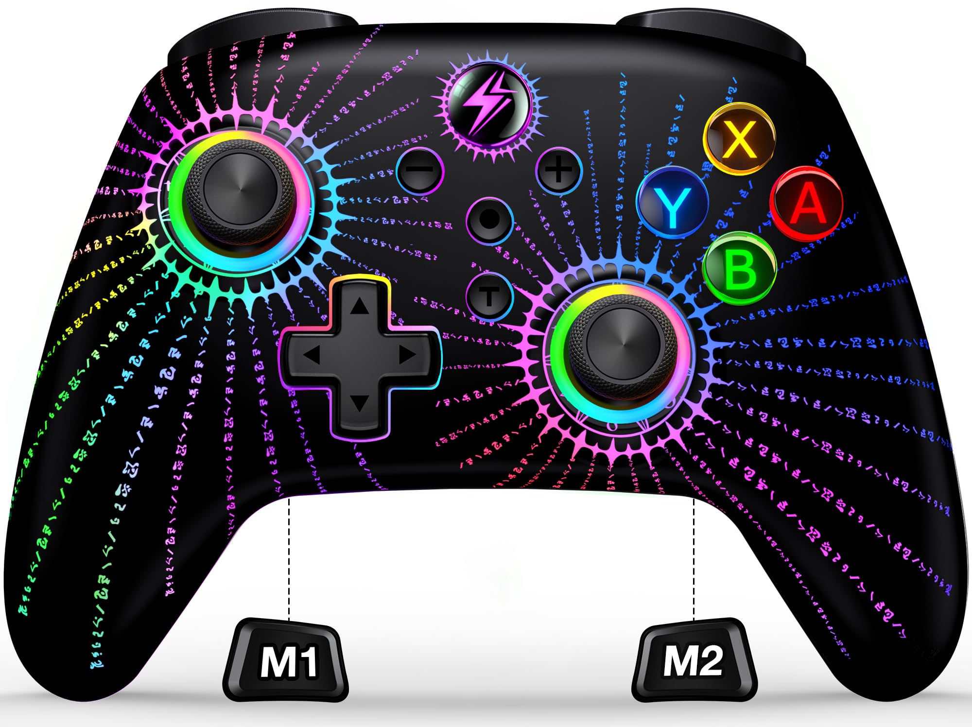 ALEEMTRY Controlador inalámbrico para Switch con joystick RGB, teclas programables y de sincronización, 1000 mAh para Switch/Lite/OLED