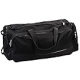 Wheeled Equipment Bag – Large Nylon Athletic Travel Bag with Wheels for Baseball, Football, Basketball, Soccer, Hockey & Training Gear