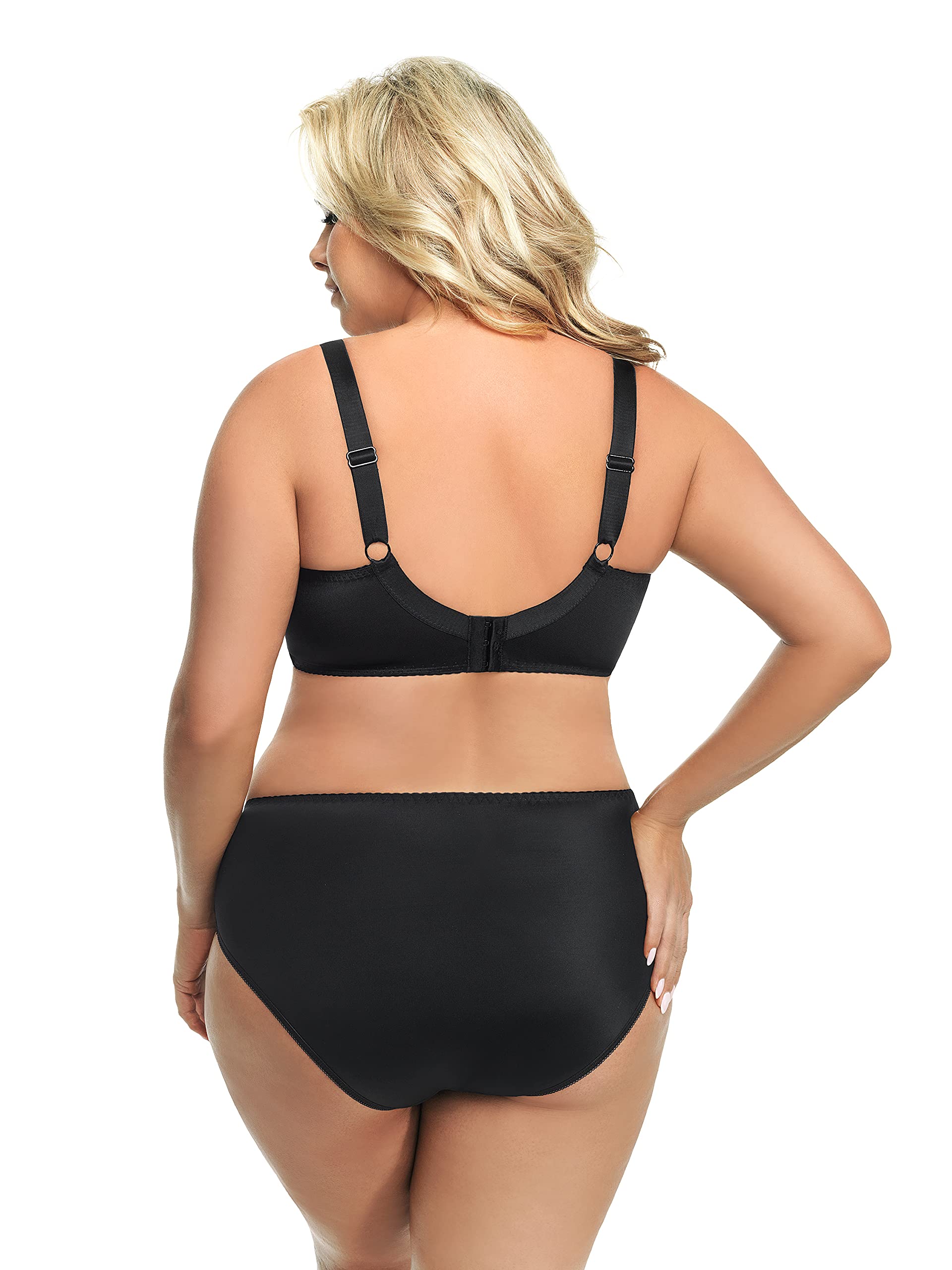 Selente My Secret Reggiseno Donna in Pizzo Curvy/Taglie Forti Coppe D-K con Salva bucato Incluso. Made in EU.