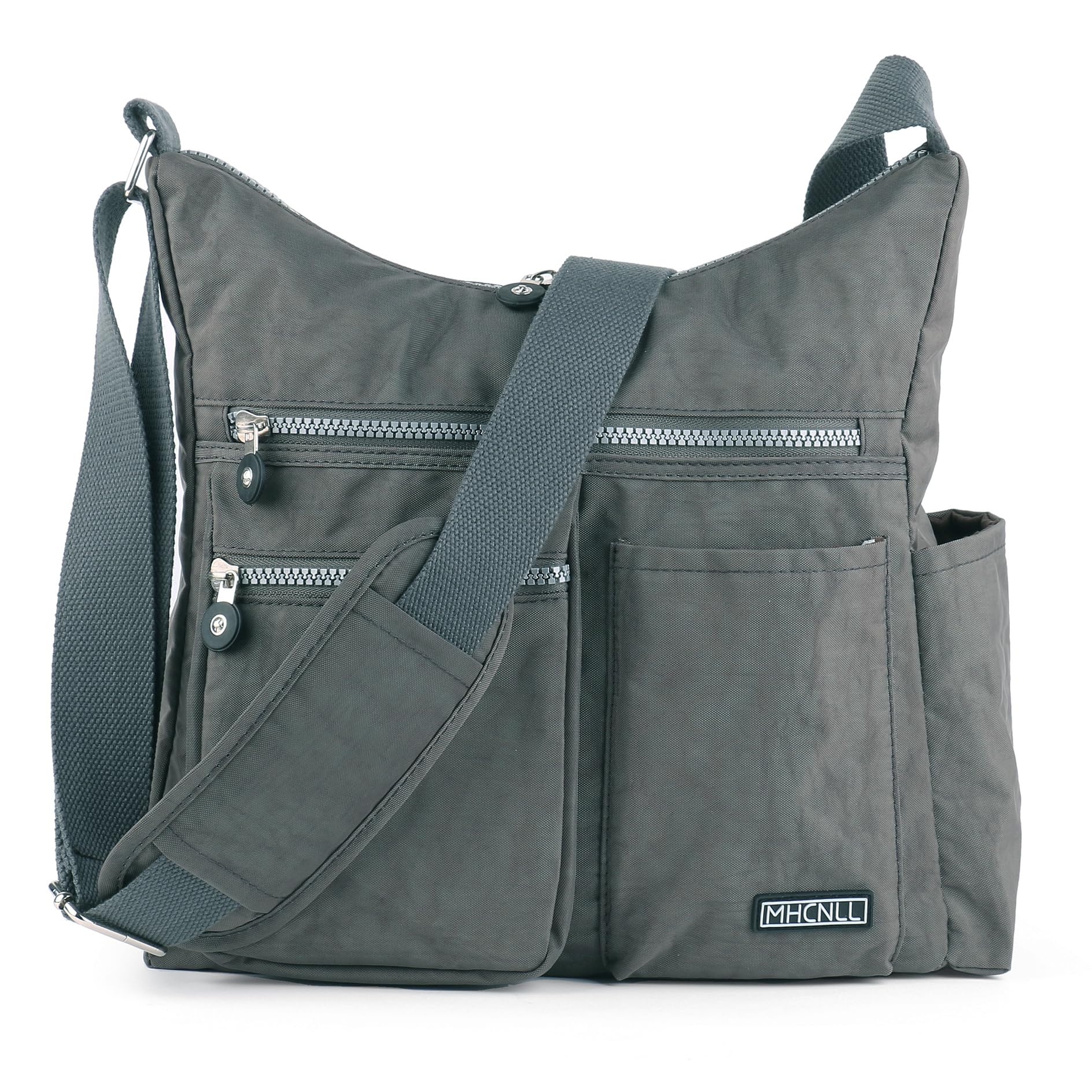 MHCNLL Crossbody Bag with Anti Theft RFID Pocket - Women Lightweight Water-Resistant Purse, Dark Gray, 11.5inx 4.8inx 12in