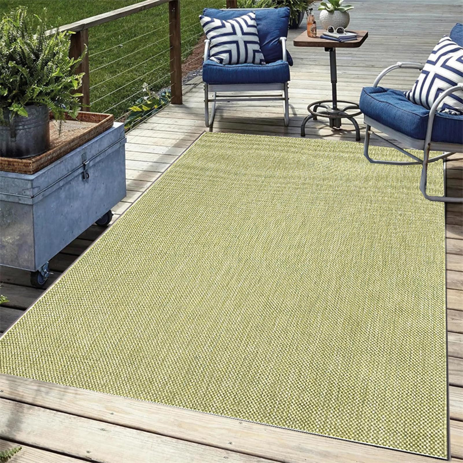 HGTRH Outdoor Rug 3x5 Patio Waterproof Gray, Outdoor Carpet for Deck Or Patio 8x10, Farmhouse Blended Outdoor Rugs Front Porch with Rubber Backing, Washable RV Mat Indoor/Outside Area Ruges