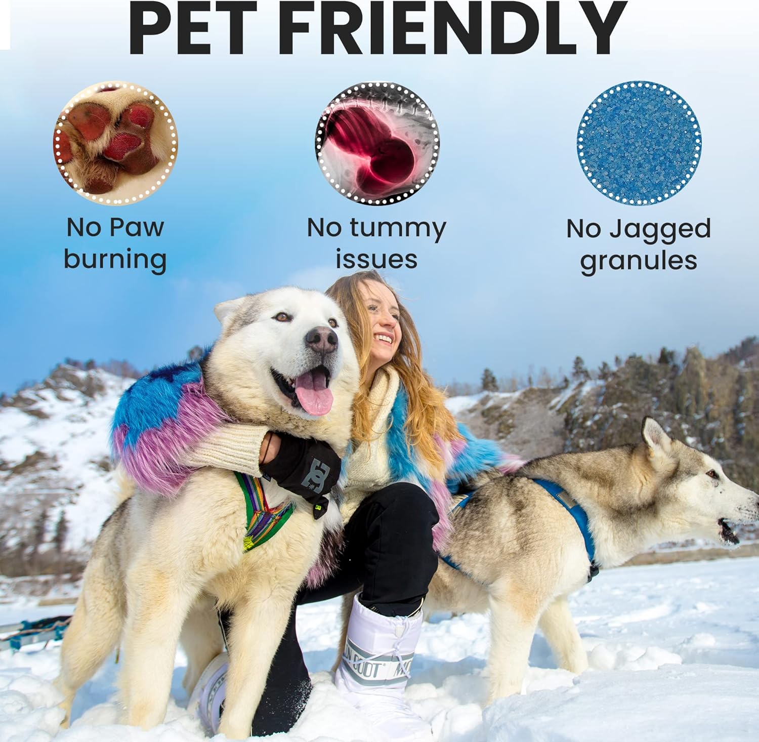 Peach Country Blue Emperor Ice Melt. Environmentally Friendly Ice Melter and Pet Safe Ice Melt Effective to temperatures of -15 Degrees Fahrenheit. Comes in a 50lb Bag. : Patio, Lawn & Garden