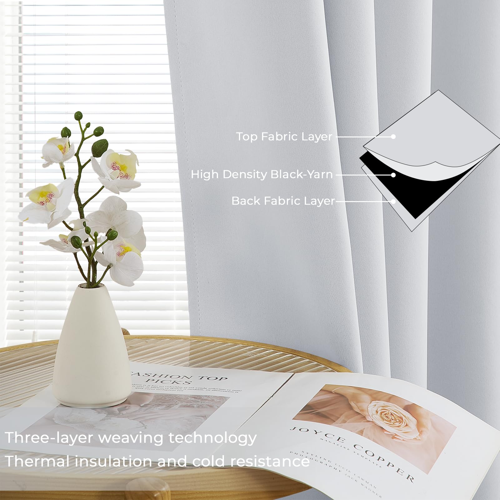 MRTREES 2 Pezzi Tende Oscuranti per Interni Termiche Isolanti Tende Camera da Letto Tinta Unita con Occhielli Moderne per Soggiorno Finestra Elegante 140x300 CM (Larghezza x Altezza) Grigio Perla