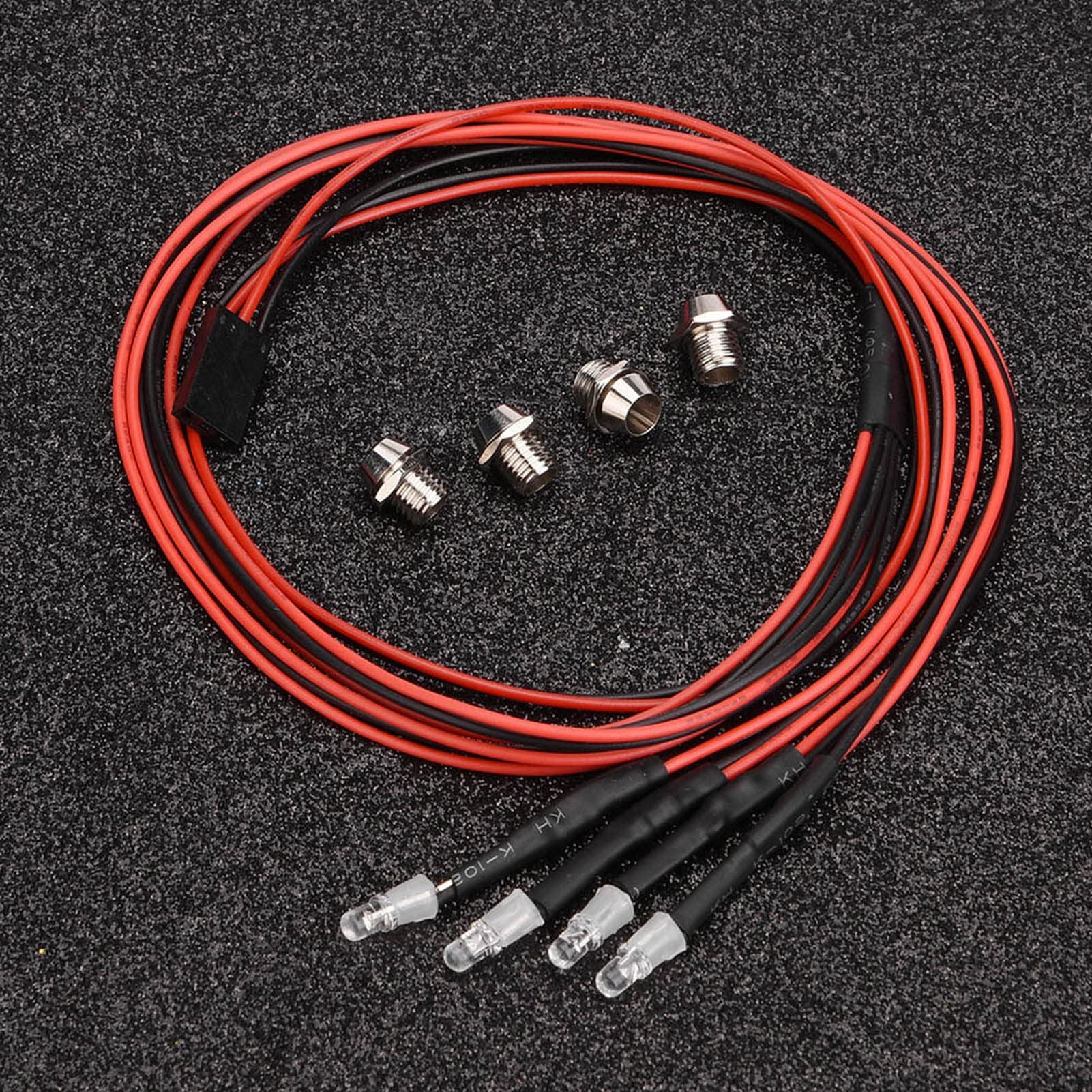 Kit LED 3mm Pour Voiture RC – 2 Blanches + 2 Rouges, Un éclairage Réaliste Pour Vos Modèles 1/10 Et 1/8 !