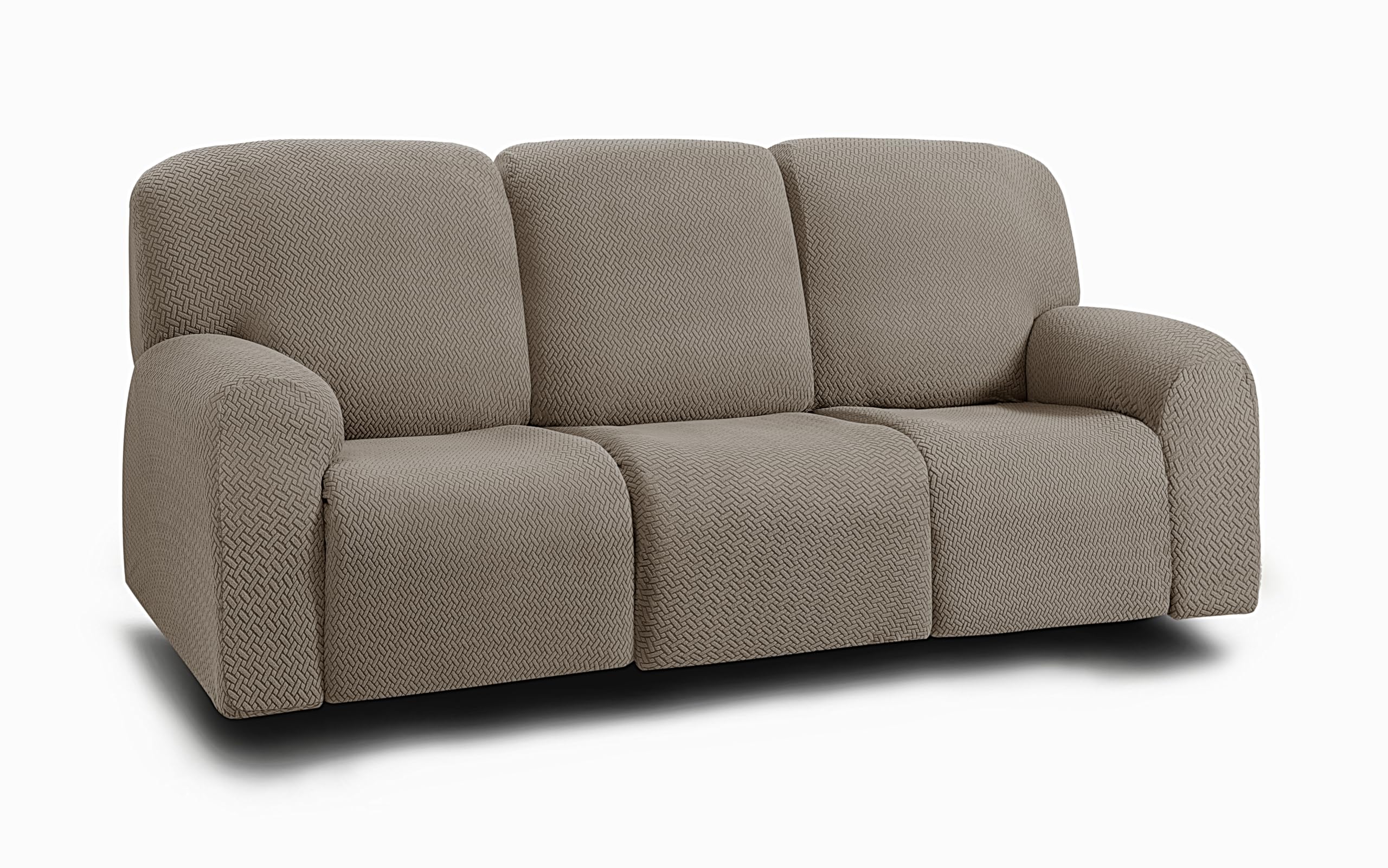 ULTICOR Jacquard 8-Pieces Recliner Sofa Covers Stretch Reclining Couch Covers for 3 Cushion Reclining Sofa Slipcovers Thick Soft Washable (Style 3) (