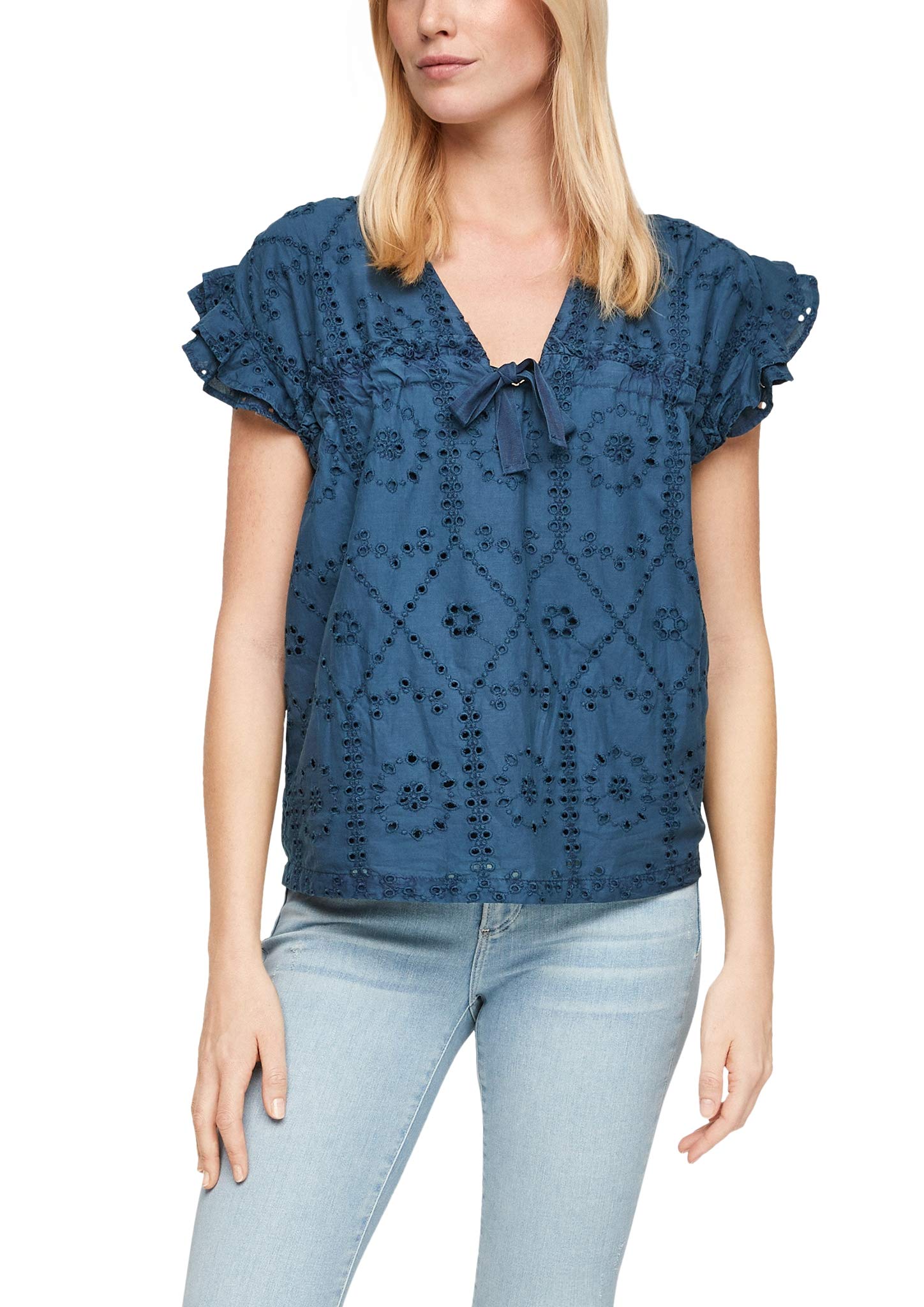 s.Oliver Women's 120.10.103.10.100.2061514 Blouse, Faded Blue, 10