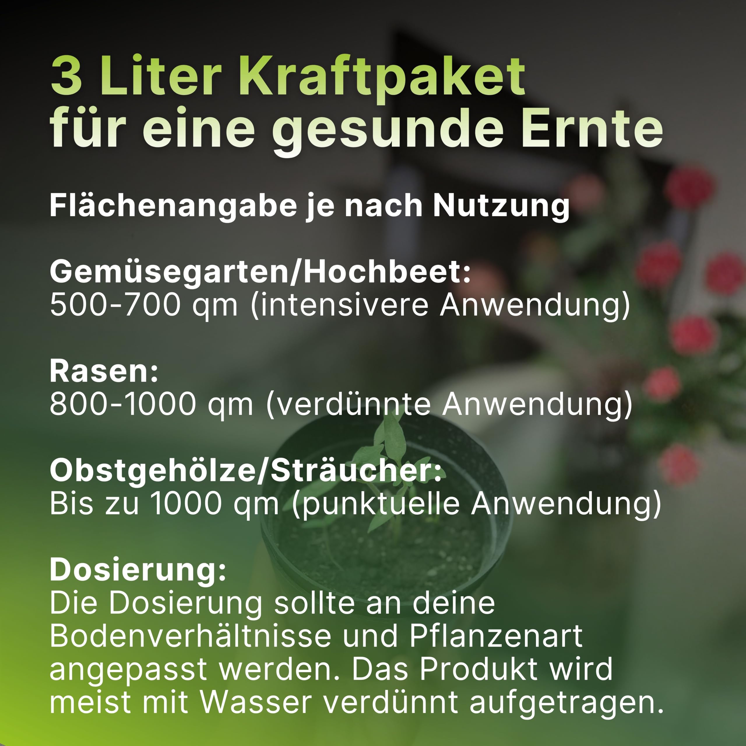 Bodenaktivator flüssig mit Mikroorganismen - biologischer Bodenverbesserer für den natürlichen Garten - vielfältiger Kompostbeschleuniger für Gartenpflege & Pflanzenwachstum