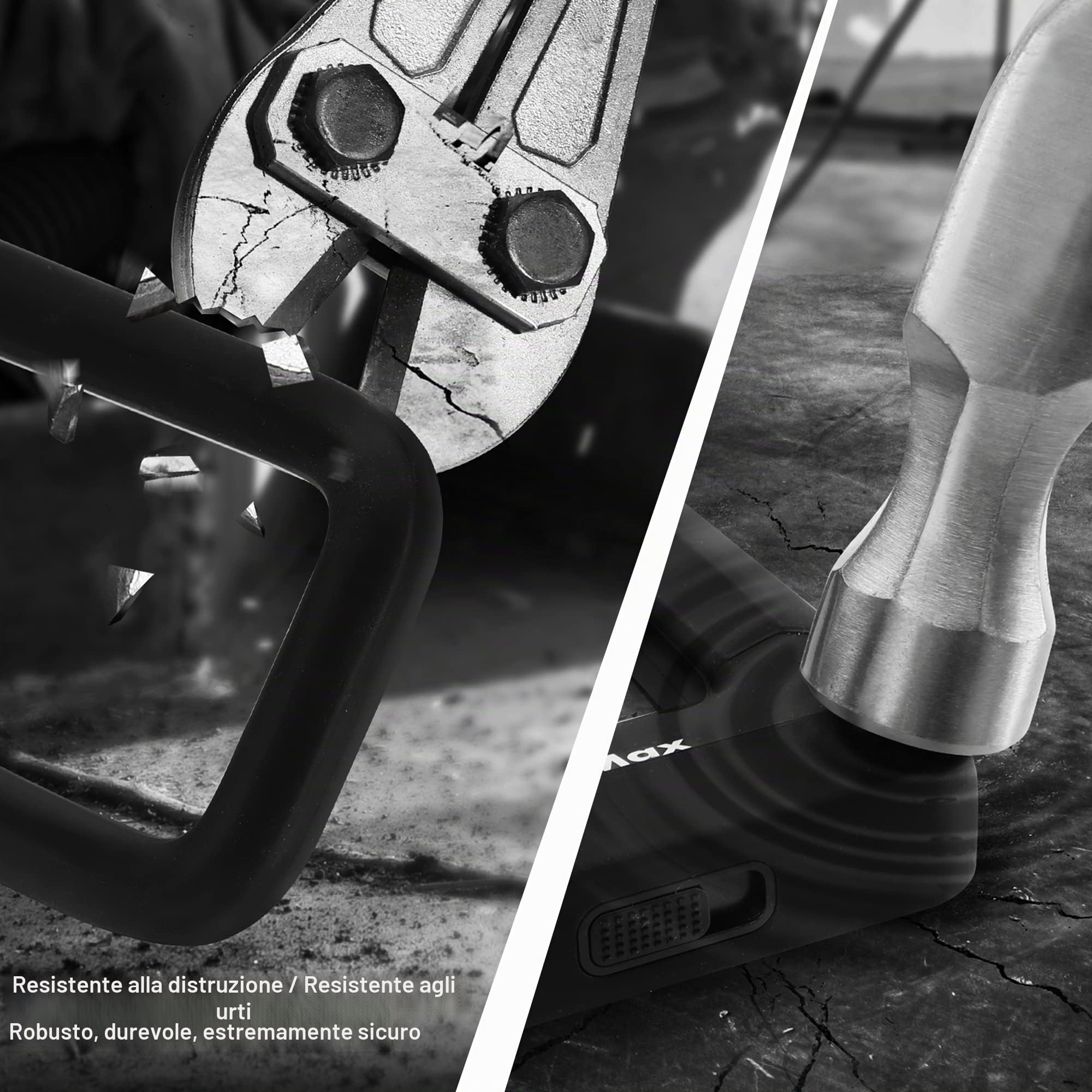 ValueMax Lucchetti a U per Bicicletta, Lucchetto per Bici a U impieghi gravosi, Lucchetto Bici Antifurto a U con 2 chiavi e Supporto, Adatto per Biciclette, Veicoli Elettrici, Motocicli