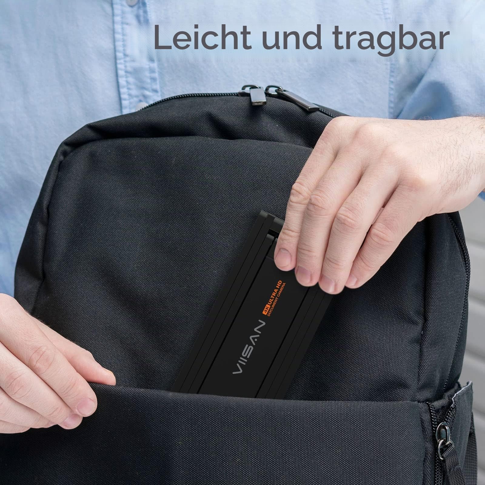 VIISAN P4U Dokumentenkamera & Webcam. Max. Auflösung 4K. 13MP Sensor. Bildrate bis 60fps. Autofokus. 3X Zoom. Mikrofon & LED. Für Webkonferenzen & Fernunterricht. Windows, Mac, ChromeOS