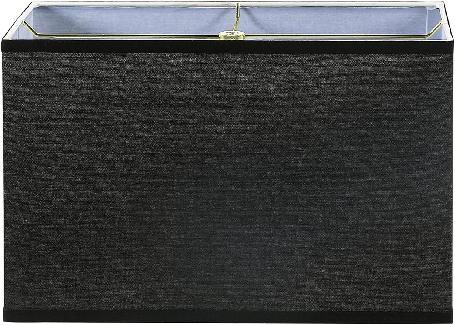 Aspen Creative 36008 Transitional Rectangular Hardback Shape Spider Construction Lamp Shade in Black, 8" + 16" wide, (8" + 16") x (8" + 16") x 10"