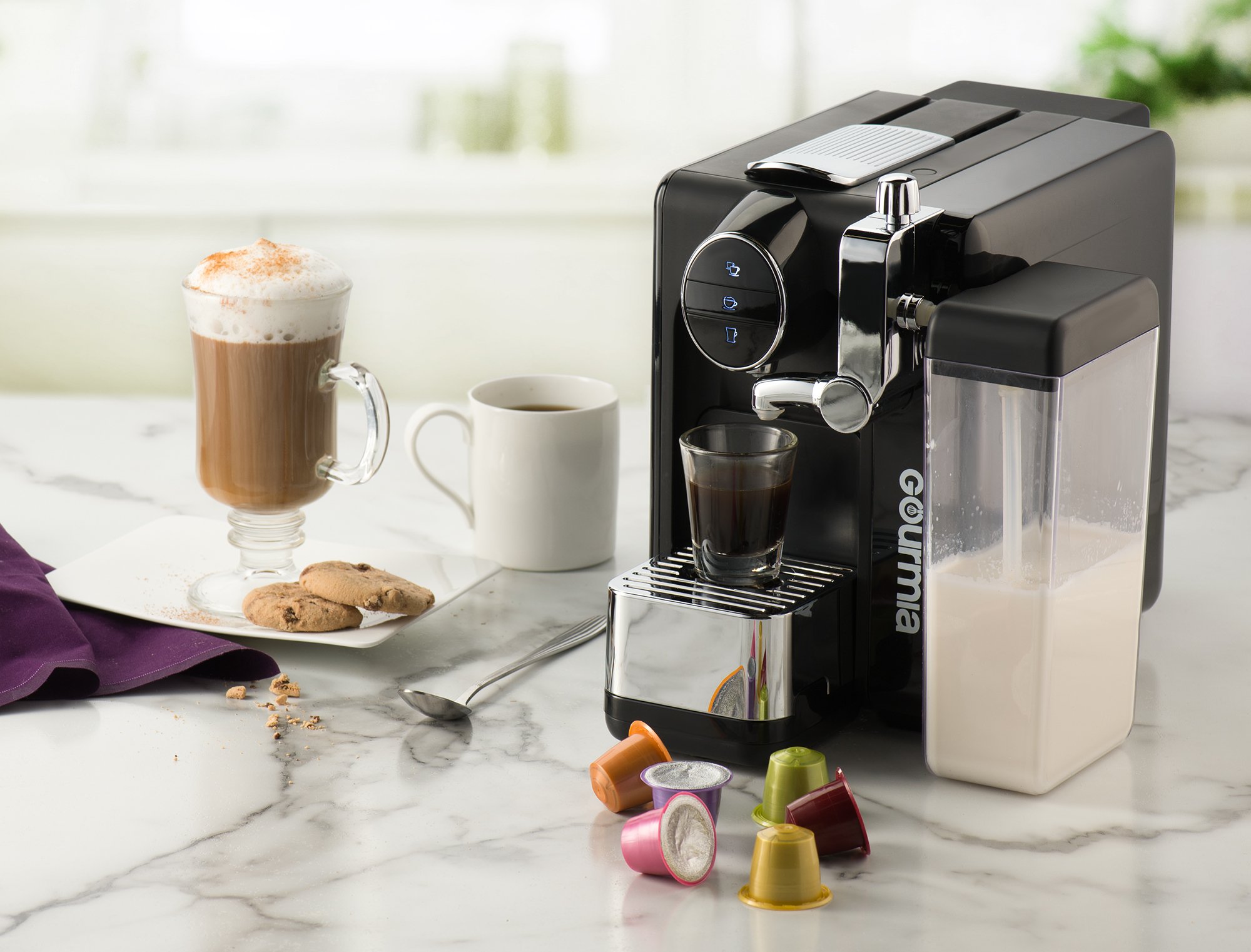 Gourmia GCM6500 1 Touch Automatic Espresso Cappuccino & Latte Maker
