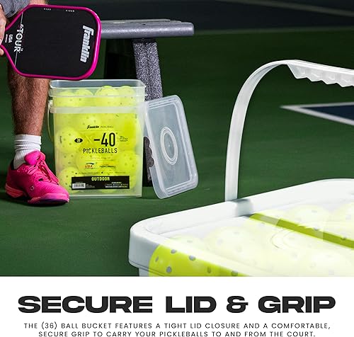 Vista 110 de Franklin Sports Pelotas de pickleball para exteriores X-40 – Bola oficial de Estados Unidos Pickleball, Tour APP + US Open – Tamaño reglamentario