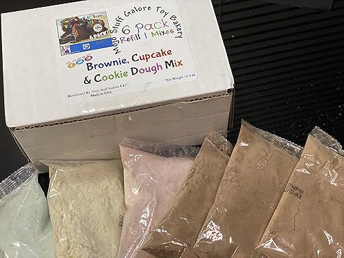 Mojo's - Juego de mezclas de horno fáciles de hornear para niños, juego de mezclas reales Paquete de 6 súper paquetes de recambio de fresa,