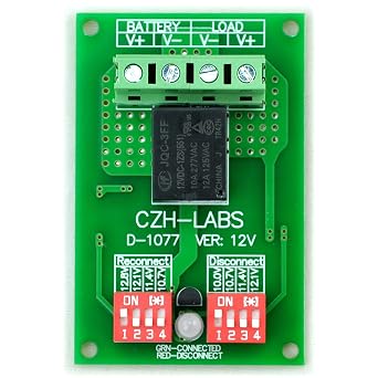 Electronics-Salon Low Voltage Disconnect Module LVD, 12V 10A, Protect/Prolong Battery Life.