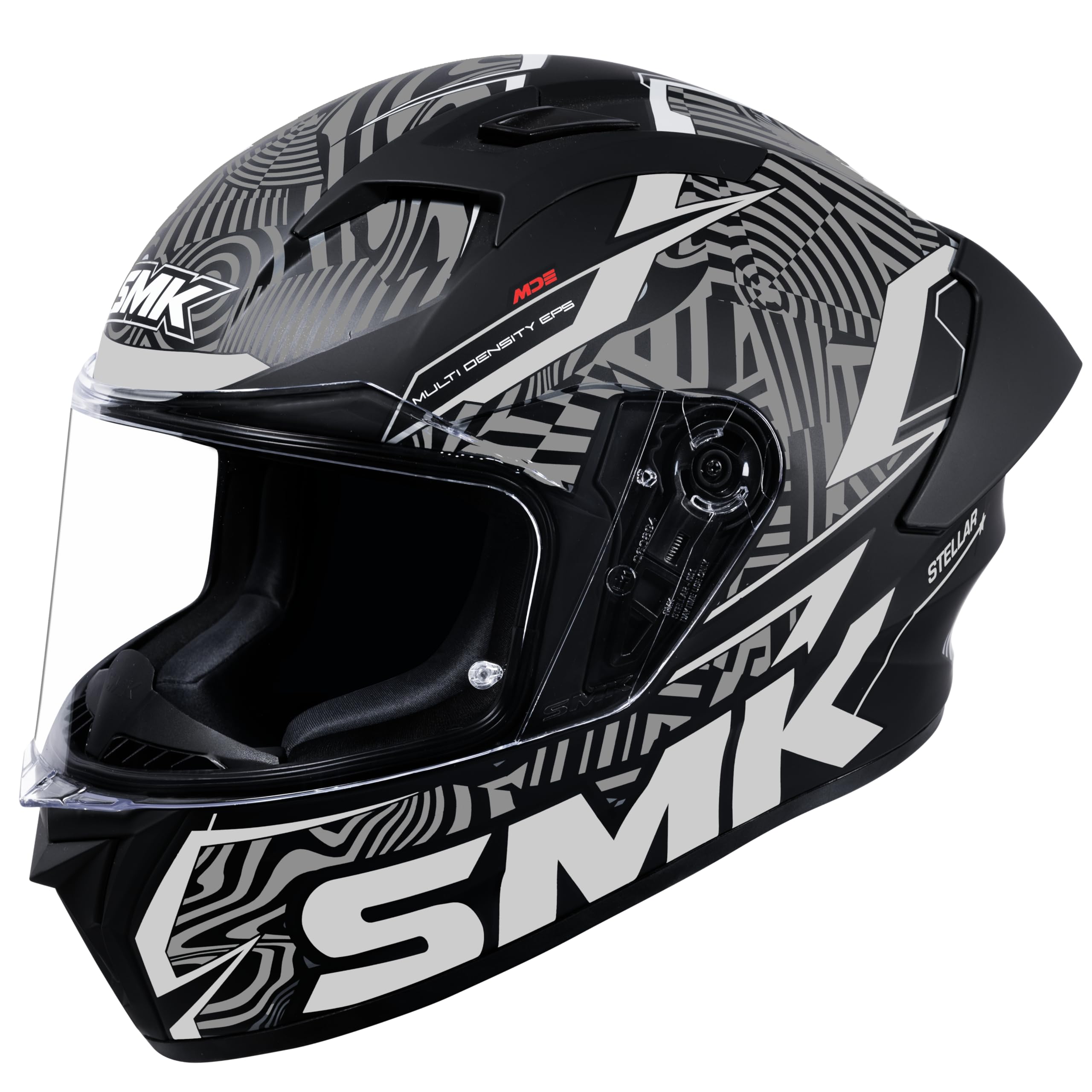 SMK Stellar Sports FURY ISI, DOT and ECE 06 Certified Helmet with Pinlock 30 (GL266 - M)-image-42