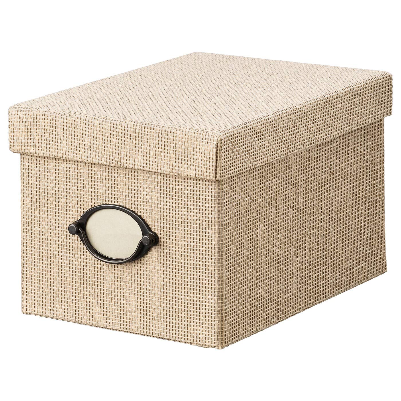 KVARNVIKStorage Accessory Storage Box With Lid, Beige, 18X25X15 cm